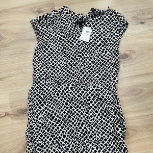 Banana Republic Tunic, black and white, NWT, size 8